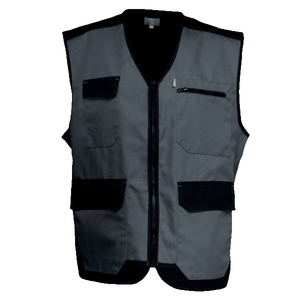 Gilet sans manche gris / noir