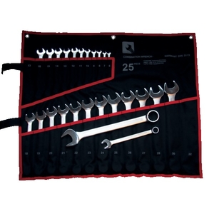 Trousse 25 clés oeil mixtes - Qualité professionnelle - 6 à 32 mm