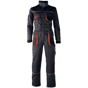 Combinaison de travail gris anthracite / noir / orange
