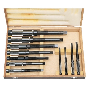 Jeux d'alésoirs, à main, lames rapportées réglables, queue cylindrique, coupe à droite, HSS