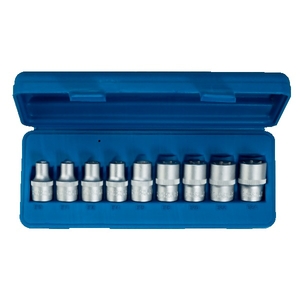 Coffret 9 douilles Torque T profil - 1/2"