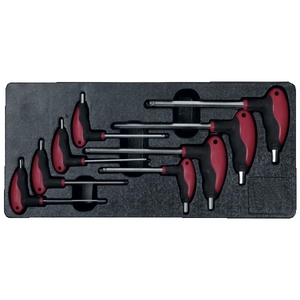 Set de clés allen avec poignée en T : 8 pièces