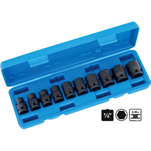 Coffret de 10 douilles à chocs 6 pans 1/2”