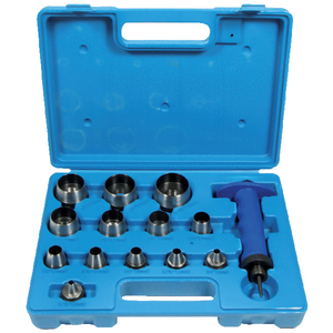 Emporte-pièces 1 poignée et 13 matrices 5 à 35 mm