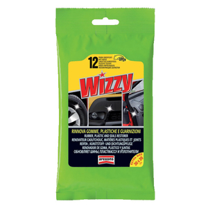 Lot de 12 lingettes pour rénovation des plastiques, caoutchoucs et joints, Wizzy