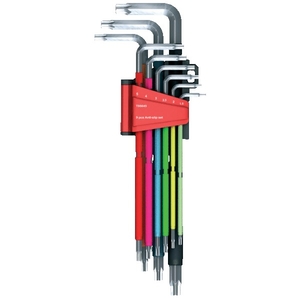 Jeu 9 clés boule et TX à trou avec poignée en T