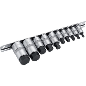 Jeu de 10 douilles 6 pans extras courtes