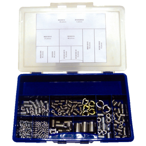 Coffret de 220 douilles filetées auto-taraudeuses en acier cementé