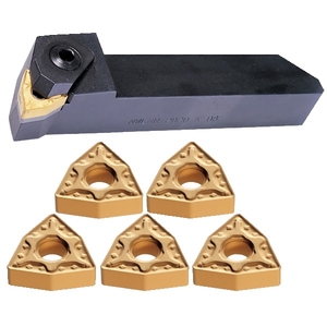 Porte-outils MWLN R 2525 - M08 et 5 plaquettes WNMG 080408