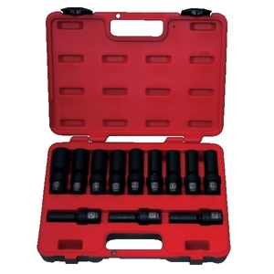 Coffret 12 douilles à choc articulées - 1/2 ’’