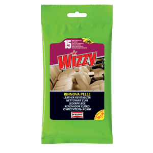 Lot de 15 lingettes entretien cuirs, Wizzy