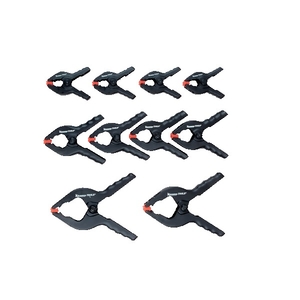 Jeu de 10 pinces à ressort plastique