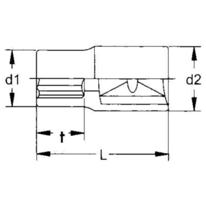 Jeu de 14 douilles 6 pans entraînement 1/2"