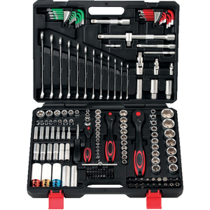 Coffret 160 pièces - 1/4", 1/2" et 3/8"