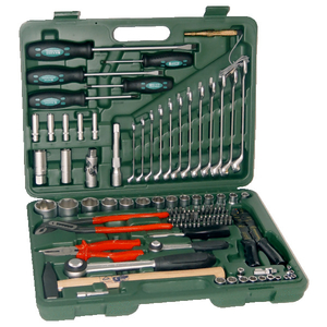 ﻿Coffret 105 pièces chrome vanadium - 1/4" et 1/2"