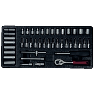 Set de douilles 1/4", 43 pièces