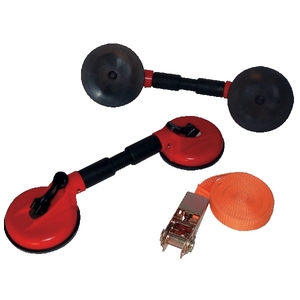 Jeu de 2 doubles ventouses articulées pour pare-brise