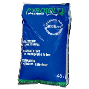 Absorbant végétal ignifugé