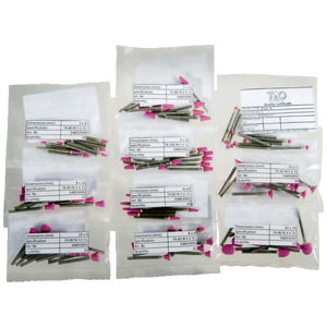 Jeux de meules sur tige, formes assorties profilées