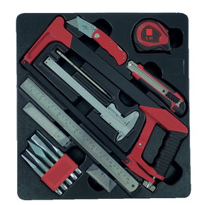 Set d'outils de coupe et de mesure : 34 pièces
