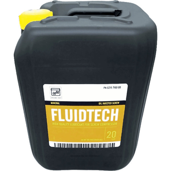 Huile minérale FLUIDTECH 2000H 5L et 20L pour compresseur à vis rotative