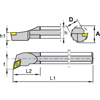 Jeu de 3 barres d'alésage SDUC R 07