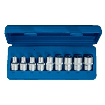 Coffret 9 douilles Torque T profil - 1/2"