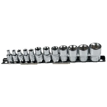 Réglette avec 12 douilles E profil 1/4” et 3/8”