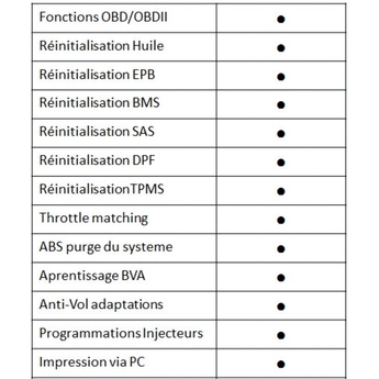 Outil de maintenance automobile + 11 fonctions CR981