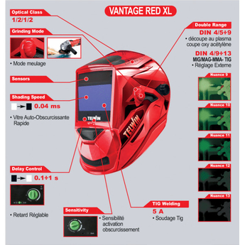 Masque de soudure VANTAGE RED XL