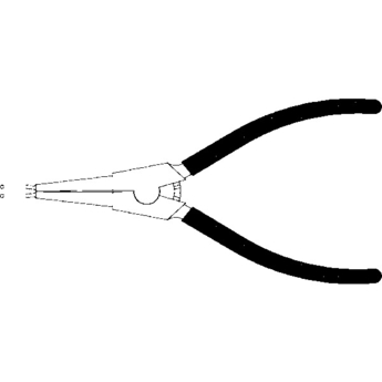 Pinces circlips extérieurs becs droits