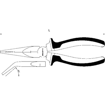 Pince à becs coudés 1/2 ronds isolée 1000V VDE