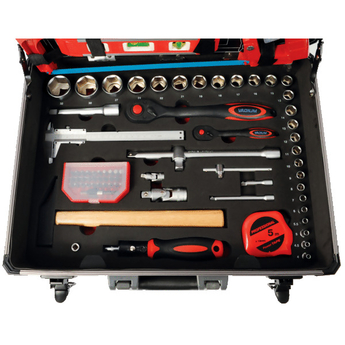 Valise dépanneur 127 pièces chrome vanadium - 1/4" et 1/2"