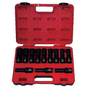 Coffret 12 douilles à choc articulées - 1/2 ’’