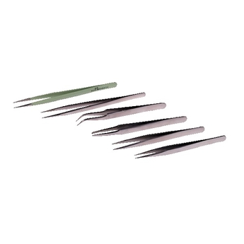 Jeu de 6 brucelles inox
