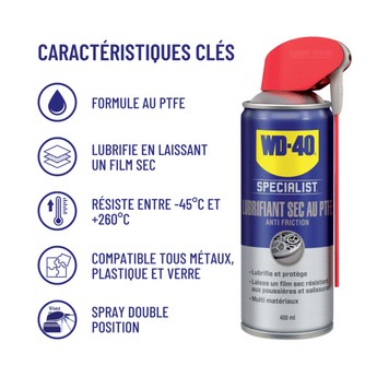 Lubrifiant sec au PTFE
