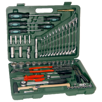 Coffret 105 pièces chrome vanadium - 1/4" et 1/2"