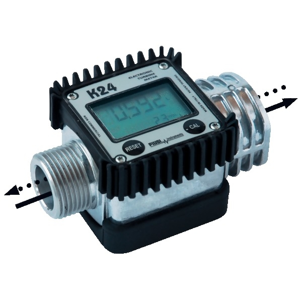 Compteur Turbine Numérique – Débitmètre Eau/Huile/Carburant Alliage Aluminium 2.5cm