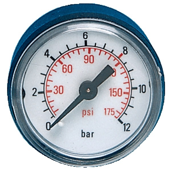 Manomètre diamètre 50 raccord 1/8 M et 1/4 M pour compresseur, pression  maxi 10 bar